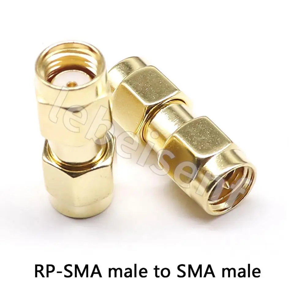 1/5/10/100PCS All Brass 1PC SMA To SMA Male Female Gold Plated RP SMA Male RP-SMA Female Connector RF Adapter Straight Bent L/T
