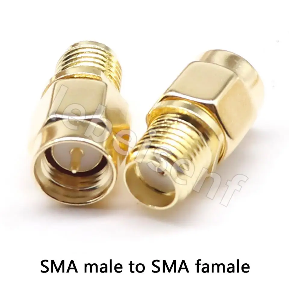 1/5/10/100PCS All Brass 1PC SMA To SMA Male Female Gold Plated RP SMA Male RP-SMA Female Connector RF Adapter Straight Bent L/T