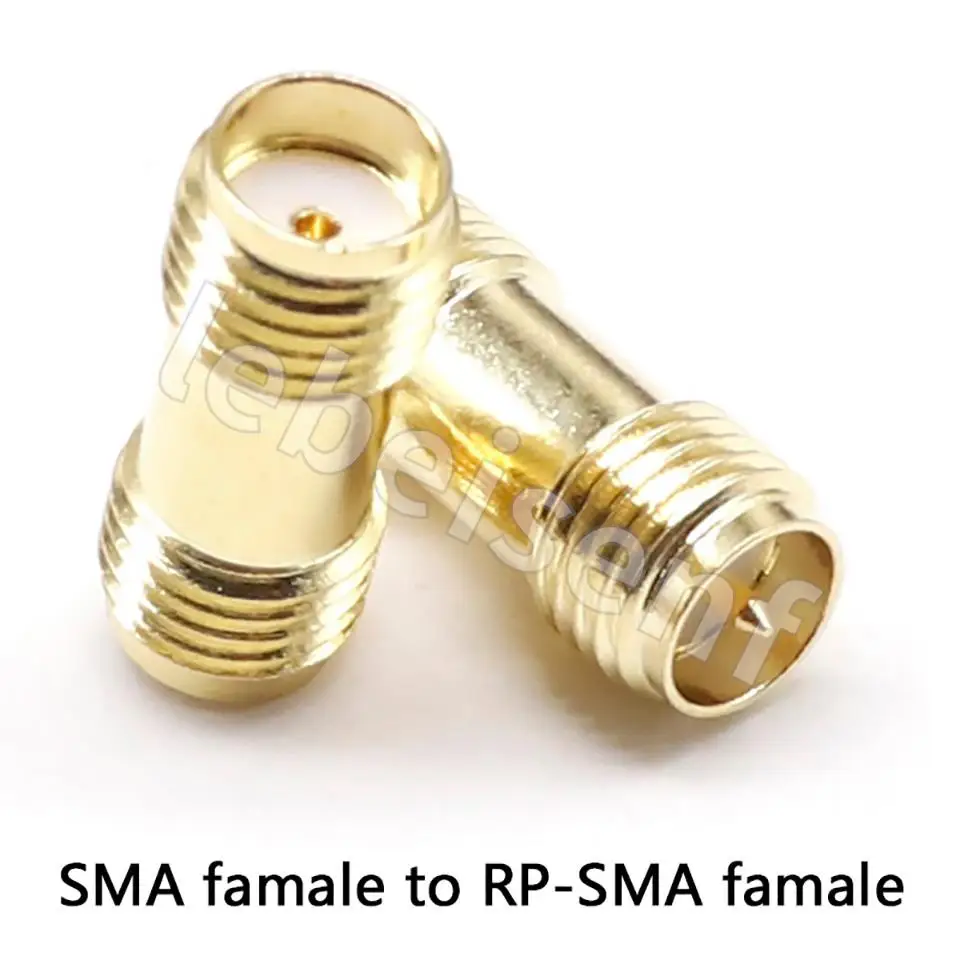 1/5/10/100PCS All Brass 1PC SMA To SMA Male Female Gold Plated RP SMA Male RP-SMA Female Connector RF Adapter Straight Bent L/T