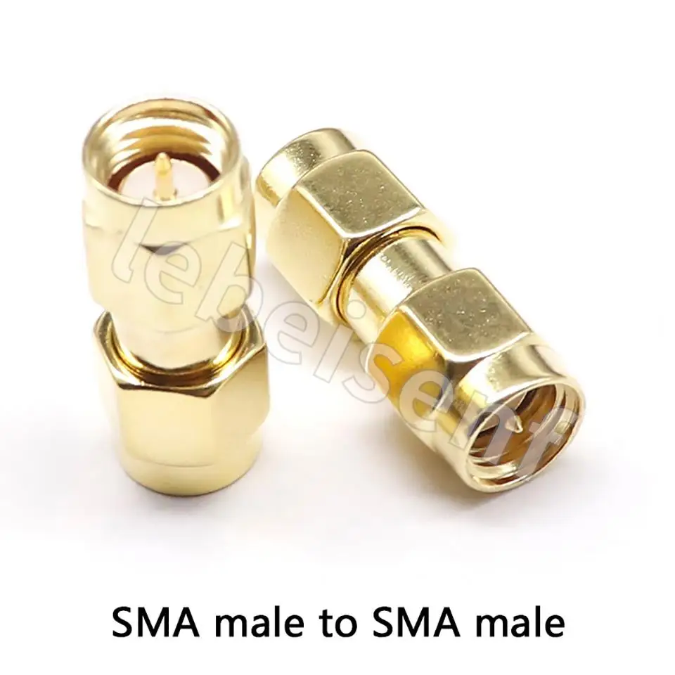1/5/10/100PCS All Brass 1PC SMA To SMA Male Female Gold Plated RP SMA Male RP-SMA Female Connector RF Adapter Straight Bent L/T