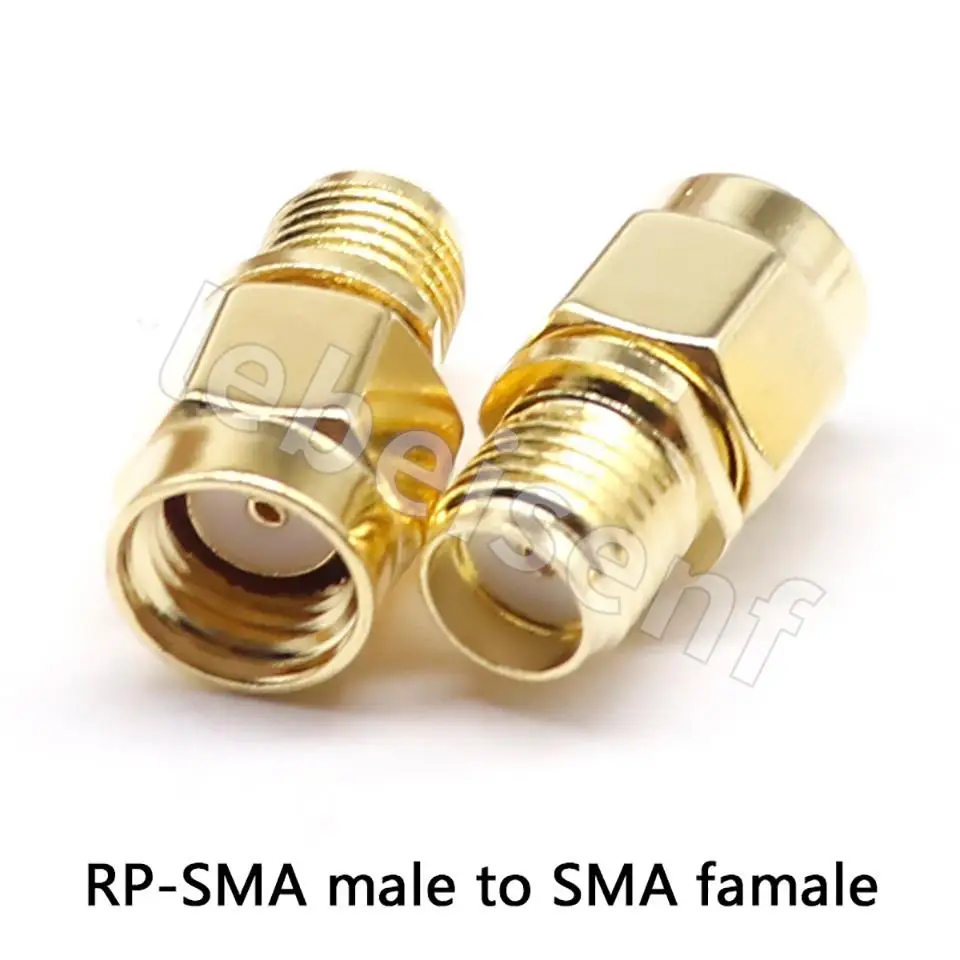 1/5/10/100PCS All Brass 1PC SMA To SMA Male Female Gold Plated RP SMA Male RP-SMA Female Connector RF Adapter Straight Bent L/T