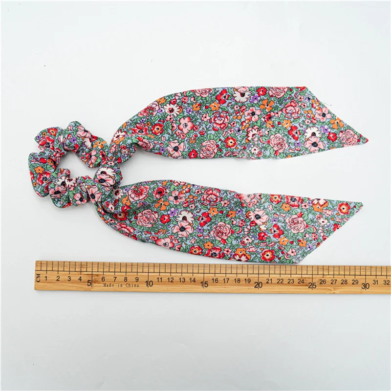 Fashion Dots Scrunchies Long Hair Rope Korean Hair Ties for Women Ponytail Scarf Sweet Elastic Hair Band Hair Accessories