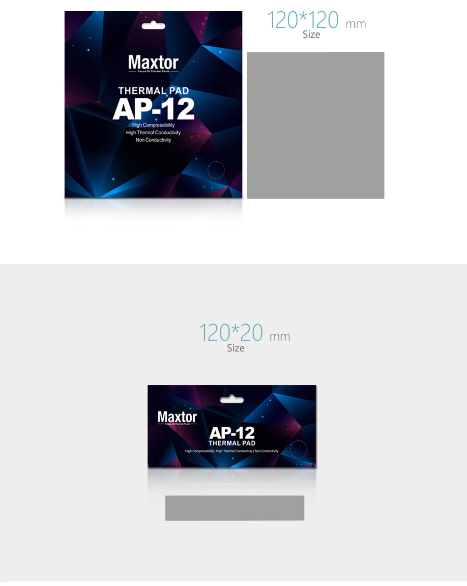 Maxtor AP-12 Thermal Pad 14.8W/mk High Thermal Conductivity Heat Dissipation Silicone Pad CPU/GPU Silicone Grease Cooling Pad