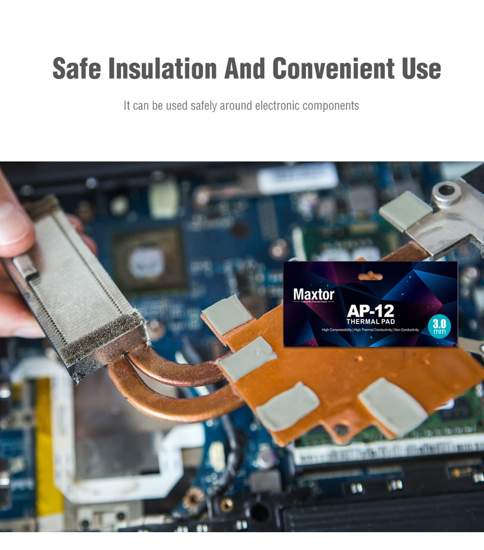 Maxtor AP-12 Thermal Pad 14.8W/mk High Thermal Conductivity Heat Dissipation Silicone Pad CPU/GPU Silicone Grease Cooling Pad