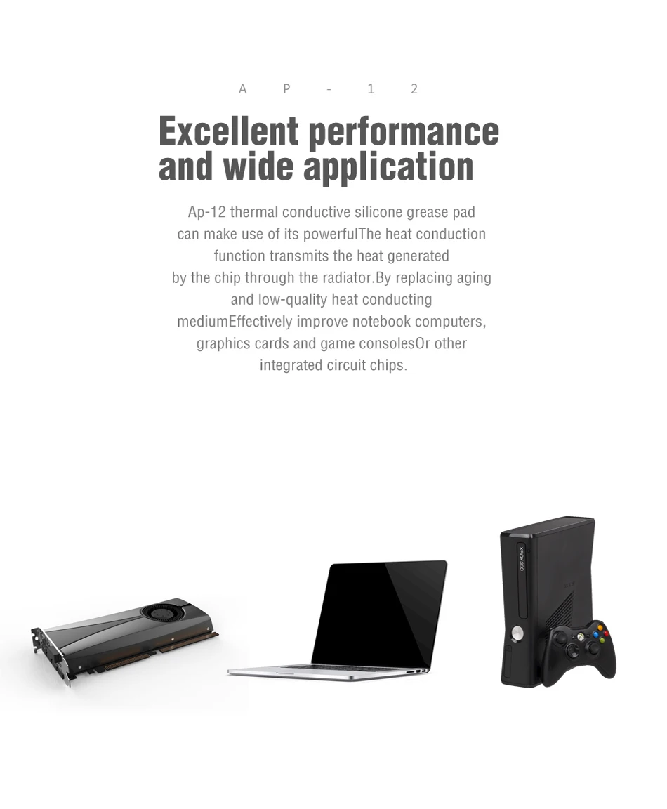 Maxtor AP-12 Thermal Pad 14.8W/mk High Thermal Conductivity Heat Dissipation Silicone Pad CPU/GPU Silicone Grease Cooling Pad