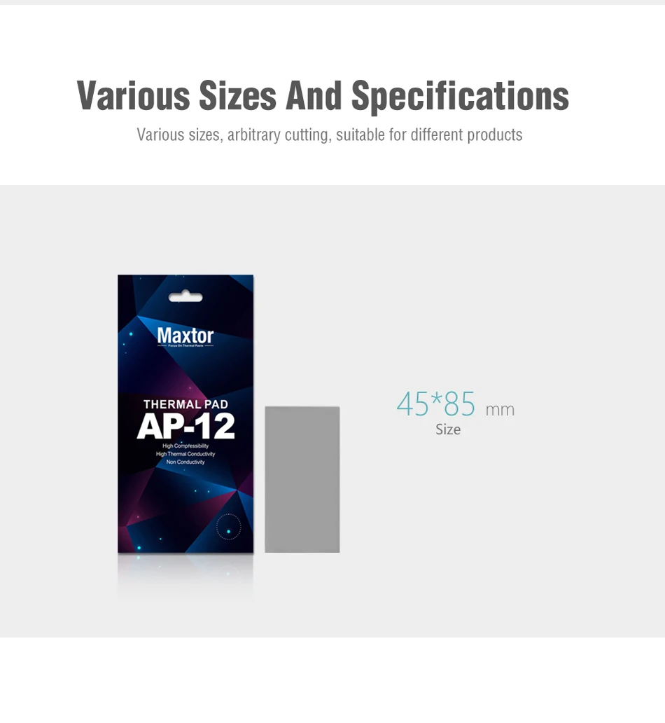 Maxtor AP-12 Thermal Pad 14.8W/mk High Thermal Conductivity Heat Dissipation Silicone Pad CPU/GPU Silicone Grease Cooling Pad
