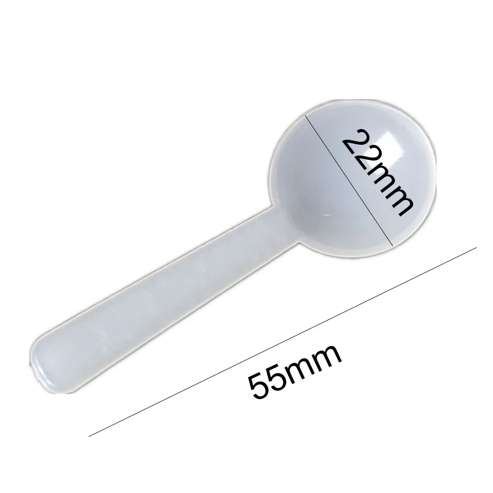 100pcs 1g White Plastic Food Grade PP Plastic DIY Baking Supplies Measuring Spoon Gram Scoop Food Baking Medicine Powder