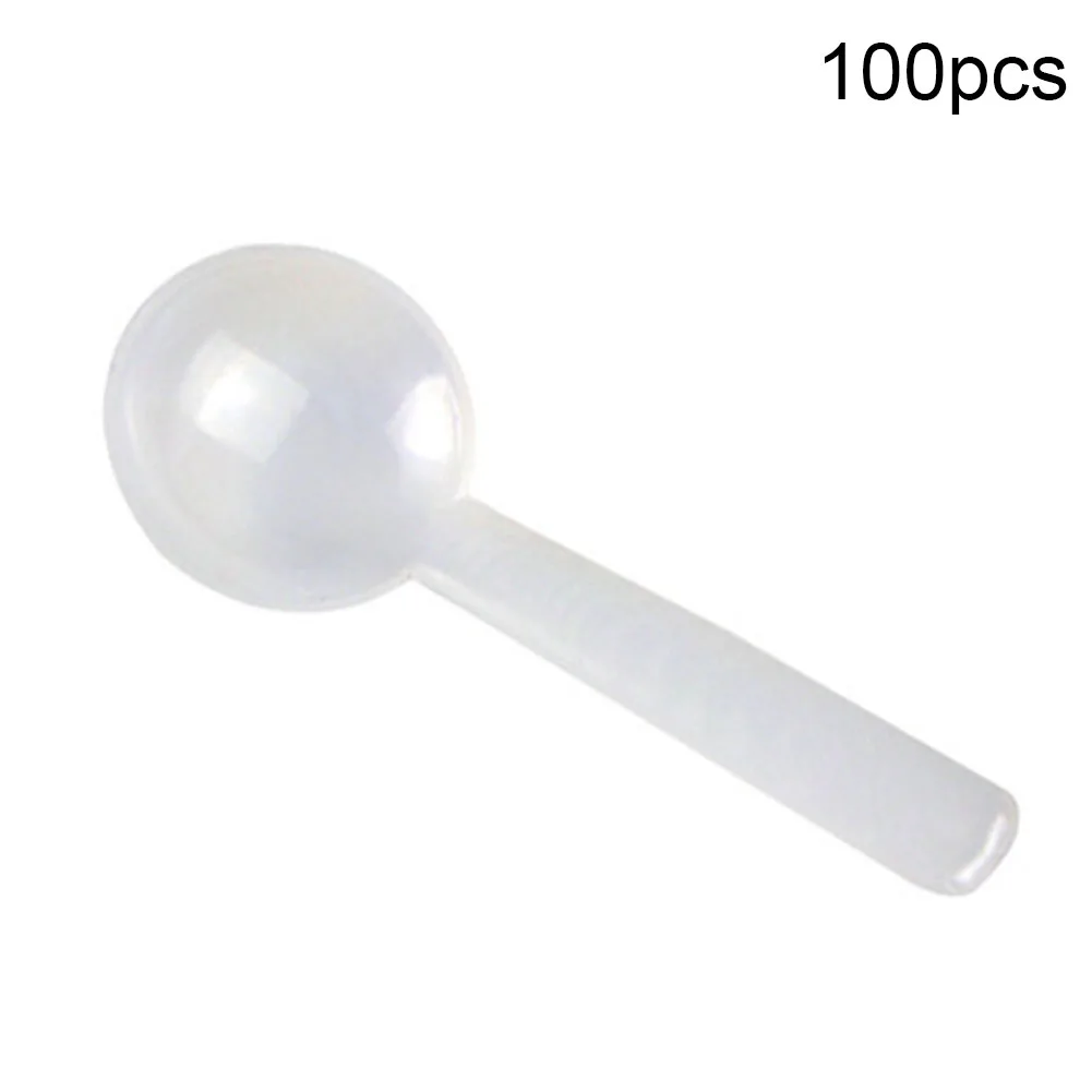 100pcs 1g White Plastic Food Grade PP Plastic DIY Baking Supplies Measuring Spoon Gram Scoop Food Baking Medicine Powder