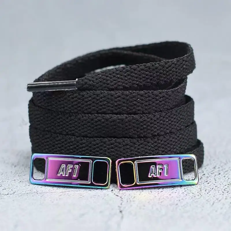 4Pcs AF1 Shoelaces Black White Flat laces and Shoe Decoration Suit Sneaker Shoelace Air Force one Shoes Accessories