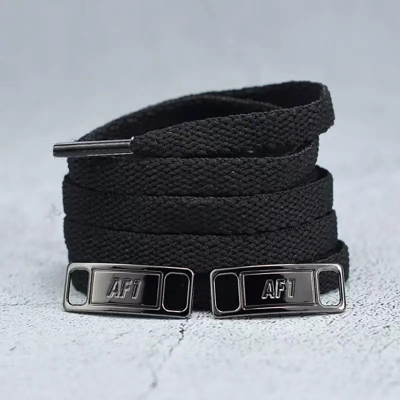 4Pcs AF1 Shoelaces Black White Flat laces and Shoe Decoration Suit Sneaker Shoelace Air Force one Shoes Accessories