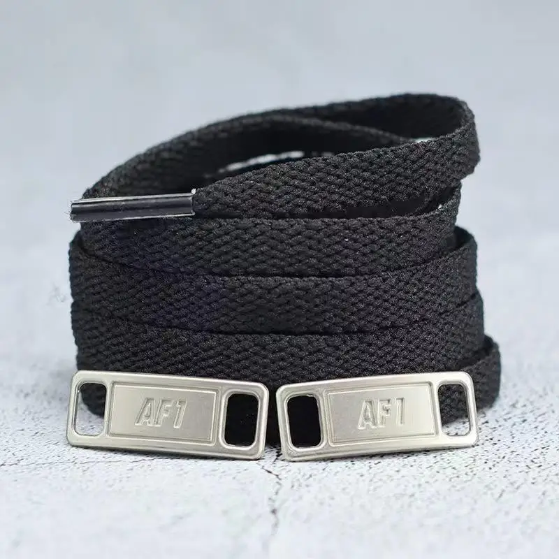 4Pcs AF1 Shoelaces Black White Flat laces and Shoe Decoration Suit Sneaker Shoelace Air Force one Shoes Accessories