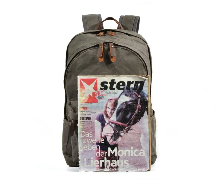 New Designer Waterproof Oil Wax Canvas Daypacks Unisex Men Vintage Backpacks Women Anti-thief Travel Rucksacks Retro School Bags