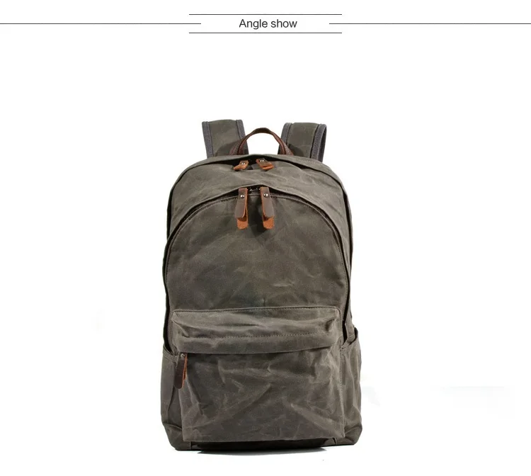 New Designer Waterproof Oil Wax Canvas Daypacks Unisex Men Vintage Backpacks Women Anti-thief Travel Rucksacks Retro School Bags