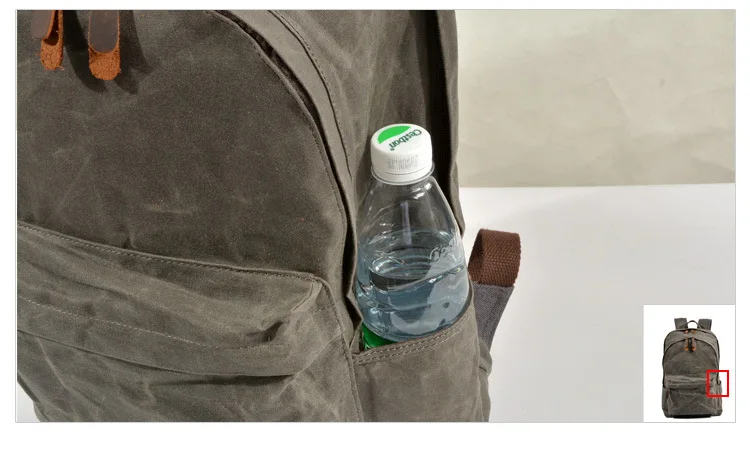 New Designer Waterproof Oil Wax Canvas Daypacks Unisex Men Vintage Backpacks Women Anti-thief Travel Rucksacks Retro School Bags