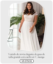 Elegant Chiffon Plus Size Wedding Dress Customized V-neck Short Sleeves Beaded Bridal Gown with Lace-up Back Robe de Mariage