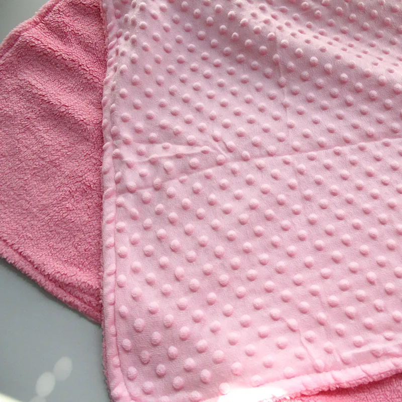 Newborn Baby Blanket Warm Fleece Thermal Soft Stroller Sleep Cover White Pink Beanie Infant Bedding Swaddle Wrap Kids Bath Towel