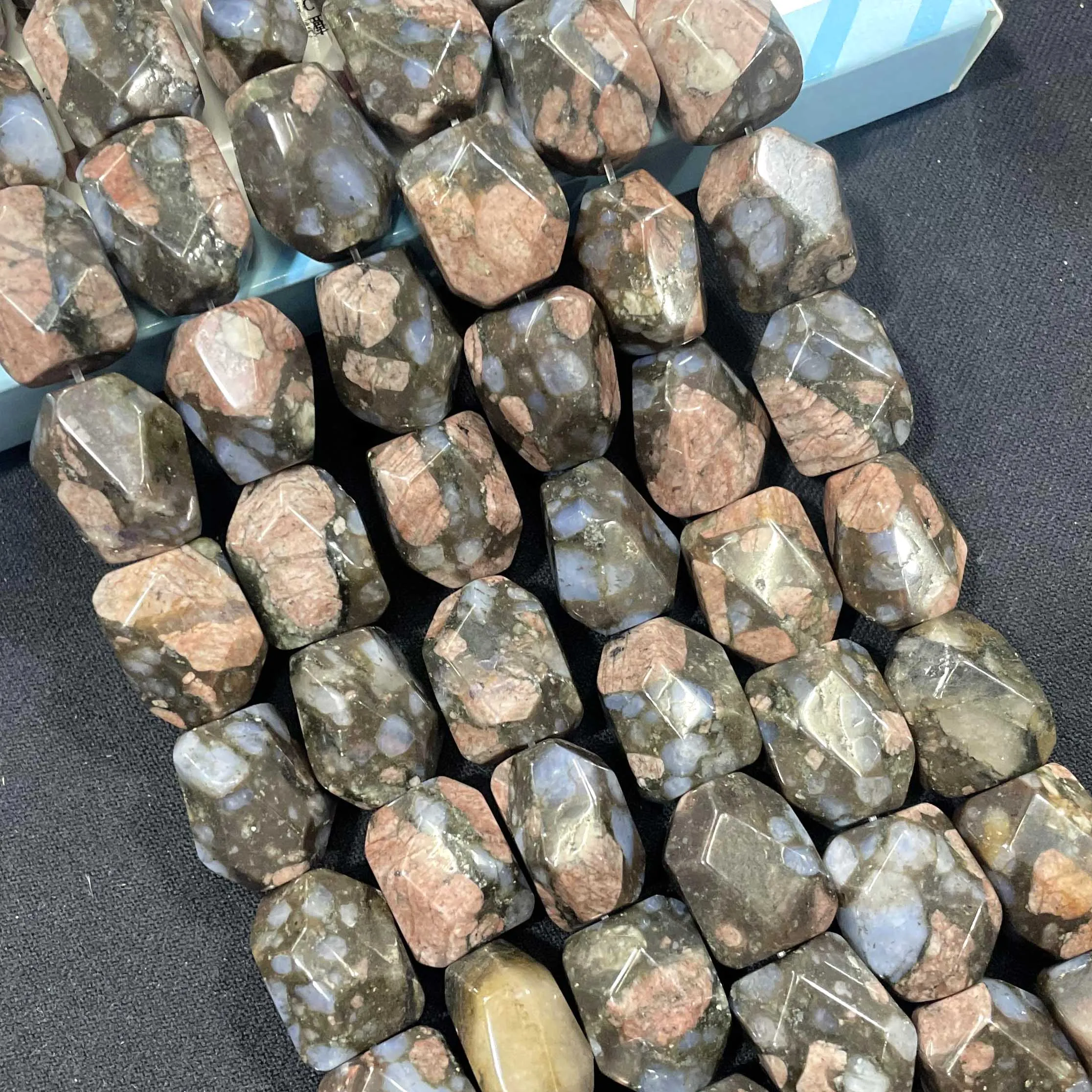 13*17MM Faceted Natural Stone Irregular Shape Agates Crystal Loose Spacer Beads For Jewelry Making DIY Necklace Bracelet