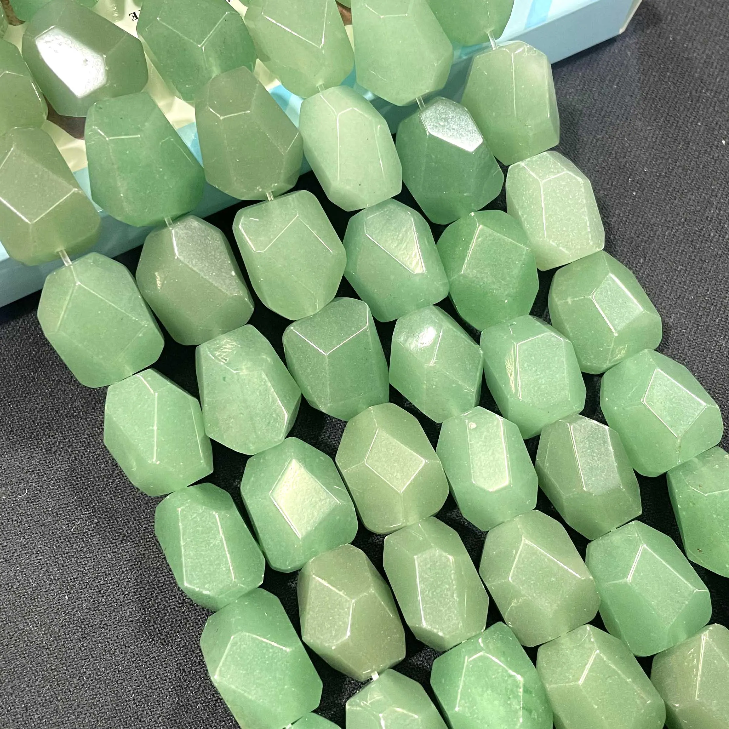 13*17MM Faceted Natural Stone Irregular Shape Agates Crystal Loose Spacer Beads For Jewelry Making DIY Necklace Bracelet