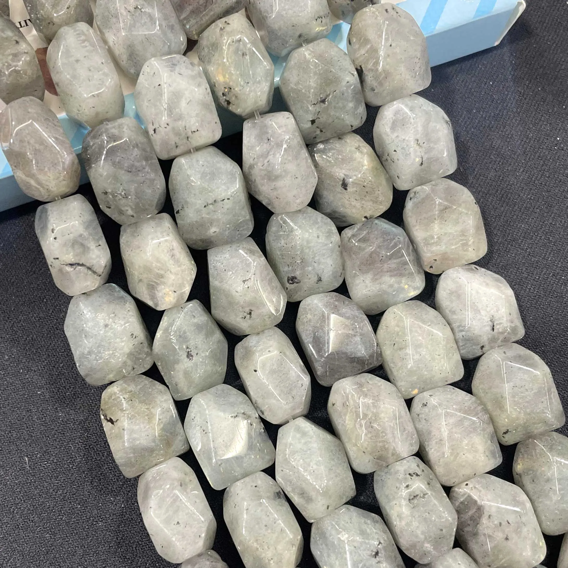 13*17MM Faceted Natural Stone Irregular Shape Agates Crystal Loose Spacer Beads For Jewelry Making DIY Necklace Bracelet
