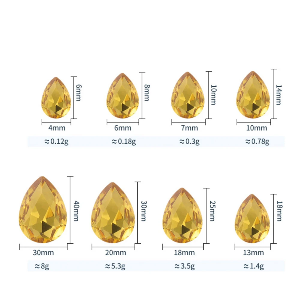 High Quality Crystal Water Drop Teardrop Glass Rhinestone For Garment Craft Charm Jewelry 3D Nail Arts Diy Jewelry Accessories