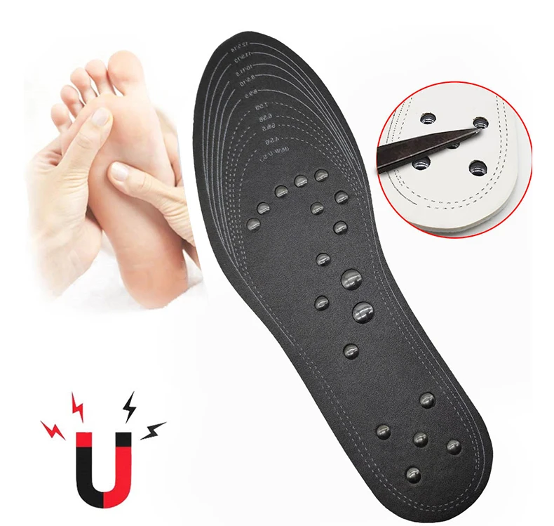 18 magnets Unisex Magnetic Therapy Massage Insoles Foot Acupressure Shoe Pads Therapy Slimming Insoles for Weight Loss