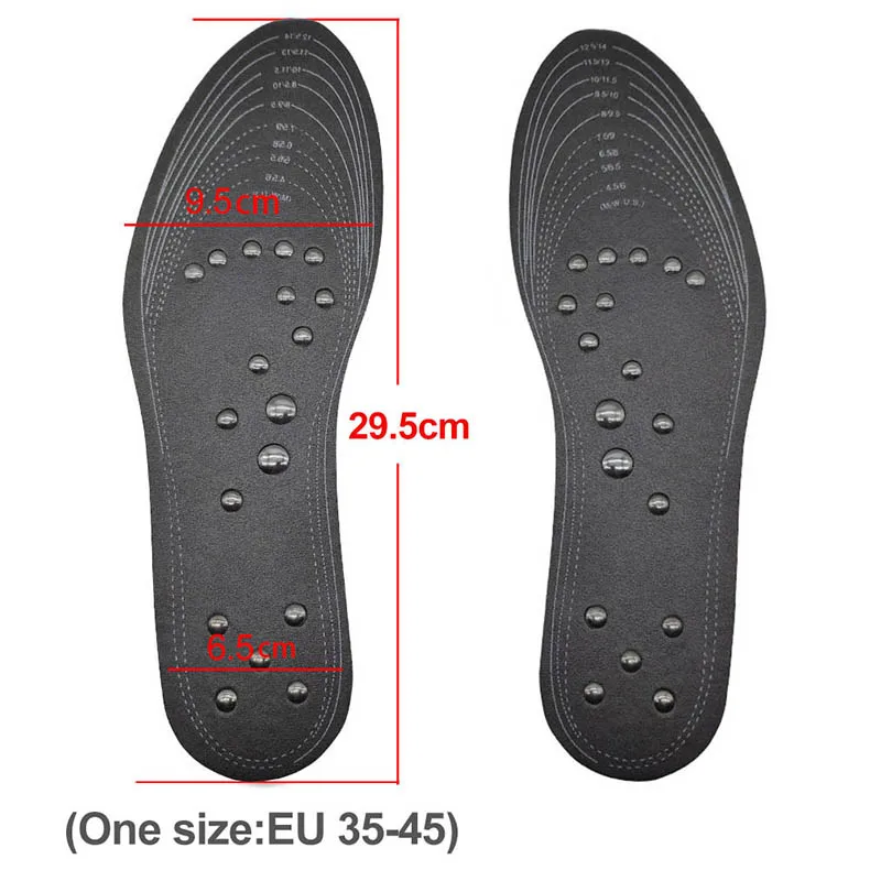 18 magnets Unisex Magnetic Therapy Massage Insoles Foot Acupressure Shoe Pads Therapy Slimming Insoles for Weight Loss