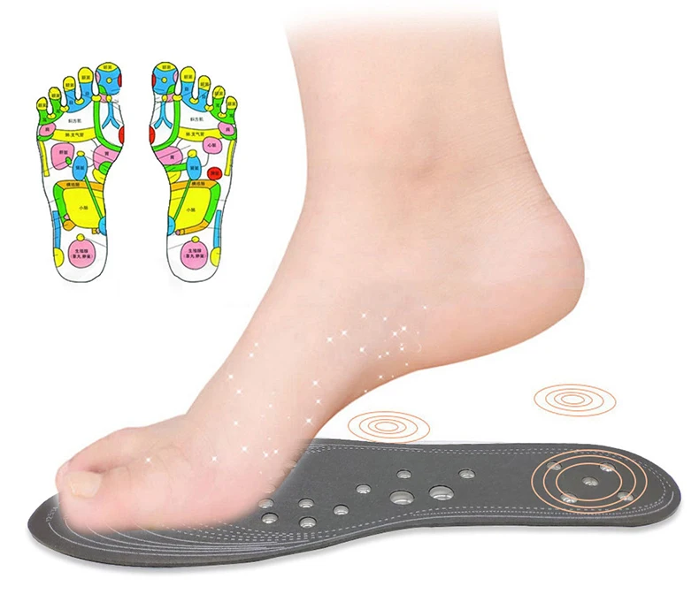 18 magnets Unisex Magnetic Therapy Massage Insoles Foot Acupressure Shoe Pads Therapy Slimming Insoles for Weight Loss