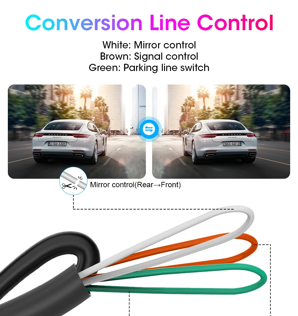 AHD 1080P Car Rear View Camera Night Vision Reversing Auto Parking IP68 Waterproof CCD Auto Backup Monitor 170 Degree HD Image