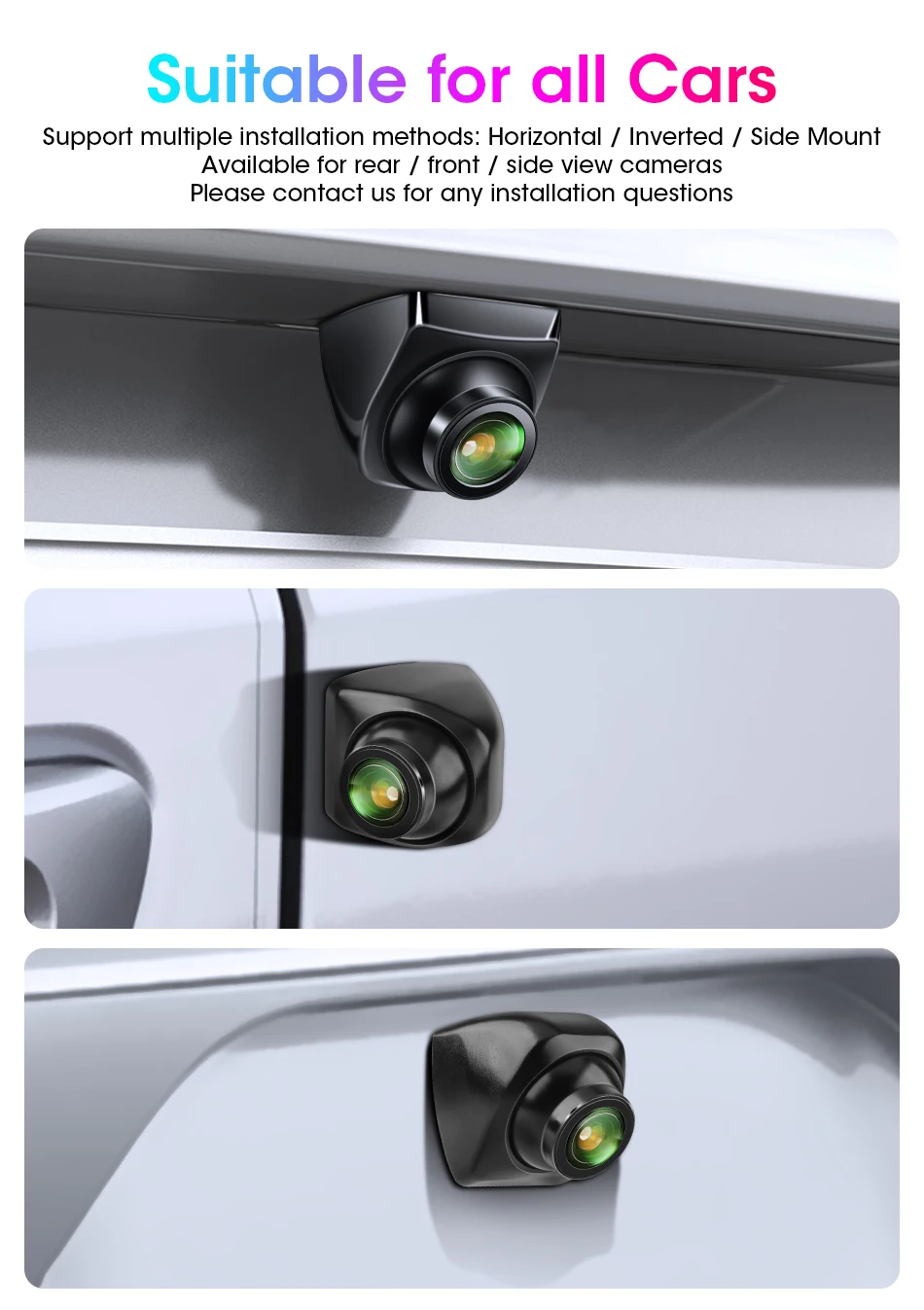 AHD 1080P Car Rear View Camera Night Vision Reversing Auto Parking IP68 Waterproof CCD Auto Backup Monitor 170 Degree HD Image
