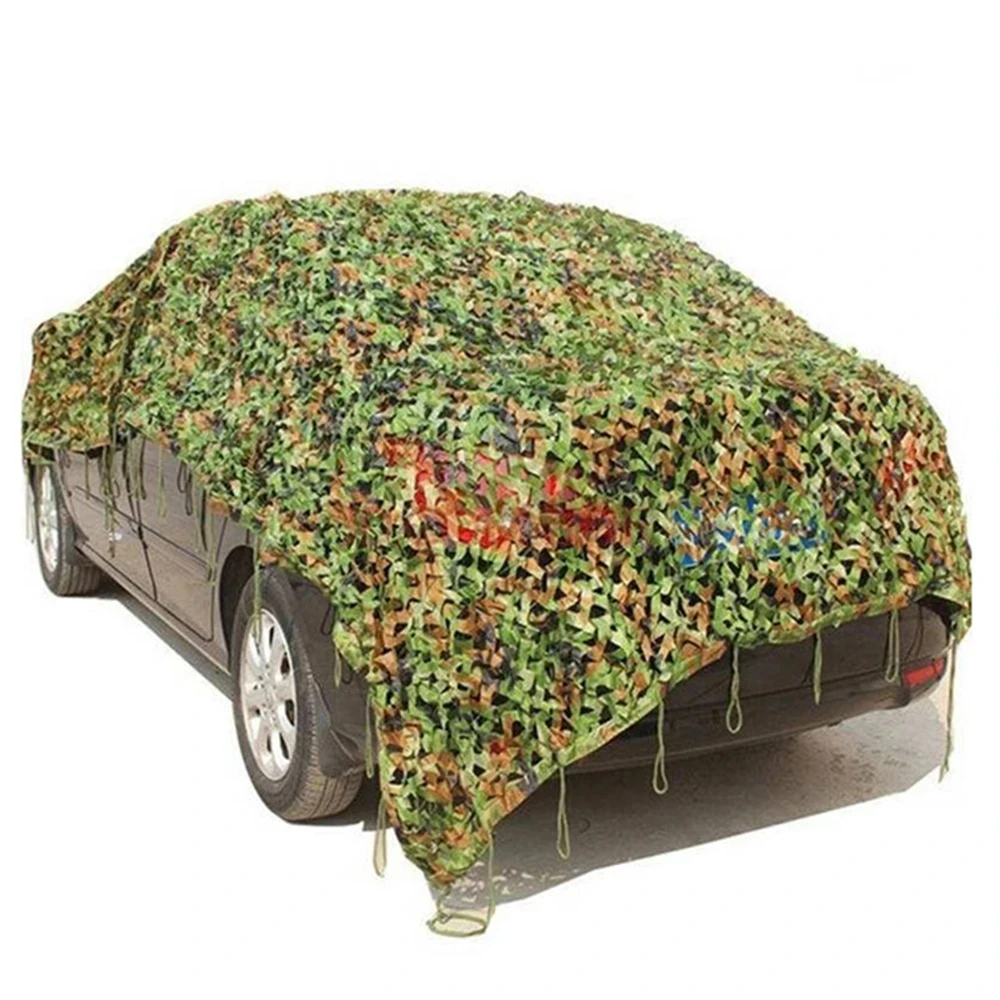 3Mx5M/4Mx6M Hunting Camouflage Nets Woodland Training Camo Netting Car Covers Shade Sunscreen Camping Sun Shelter Privacy Cloth