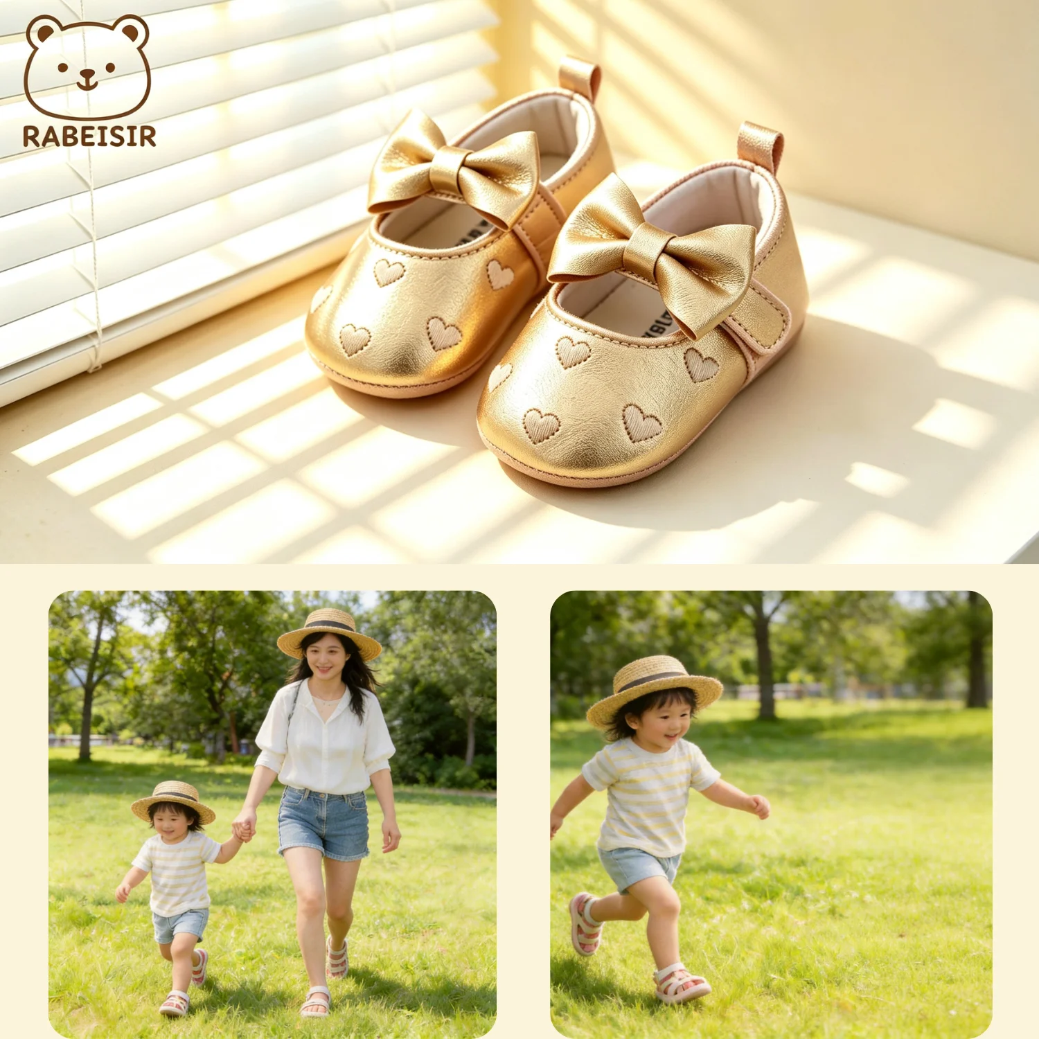 Baby Girl Toddler Shoes Baby embroidery Love Style Baby's First Pair of Step Shoes Breathable Non-Slip Fashion