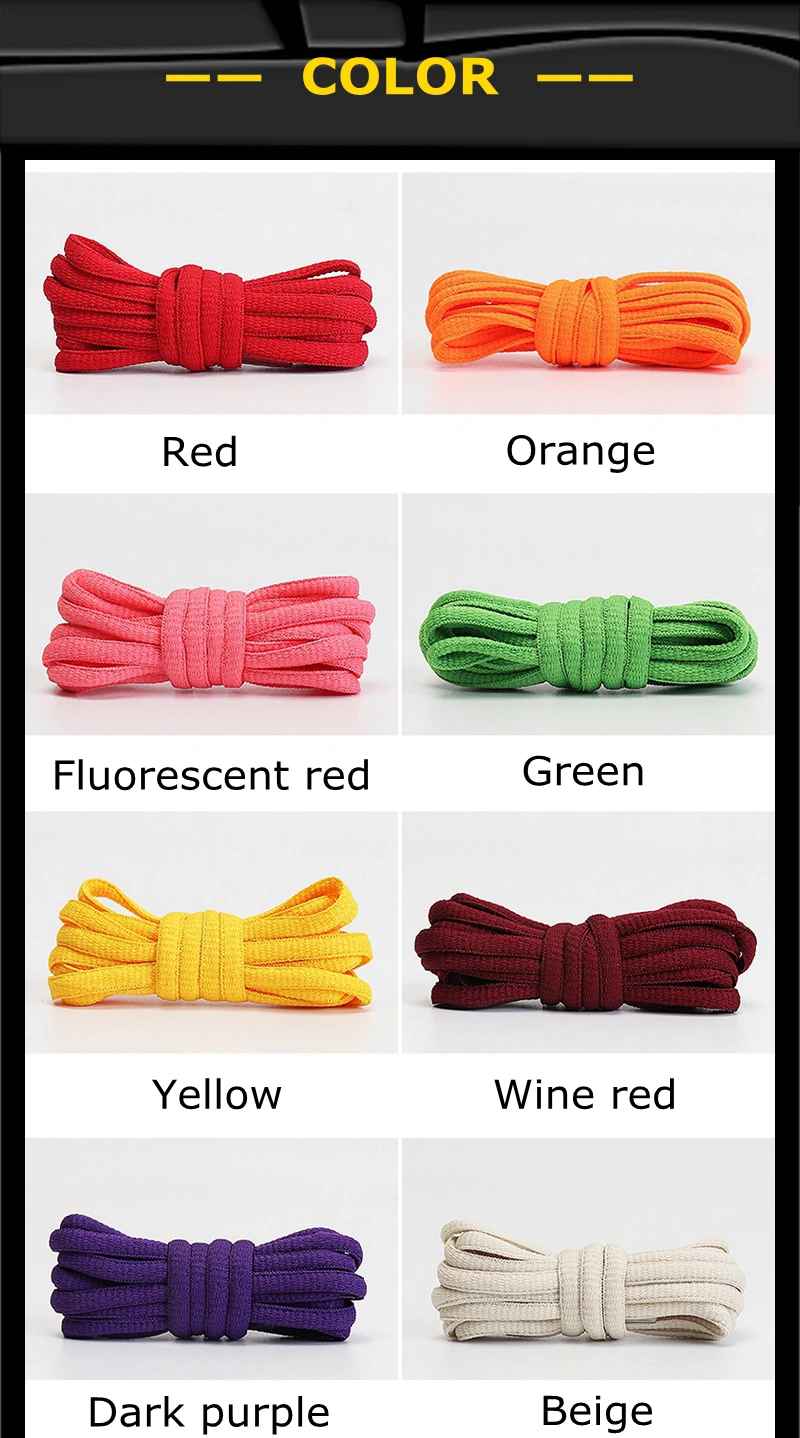 Men's And Women's Sports Shoelaces Color Flat Semicircular Shoelace Suitable For All Shoes Round Laces 23 Colors 1 Pair