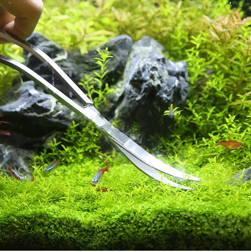 Aquarium Scissor Tools Set Wave Scissors Tweezers Plants Grass Stainless Cleaning Tools Fish Tank Shovels Aquarium Accessories