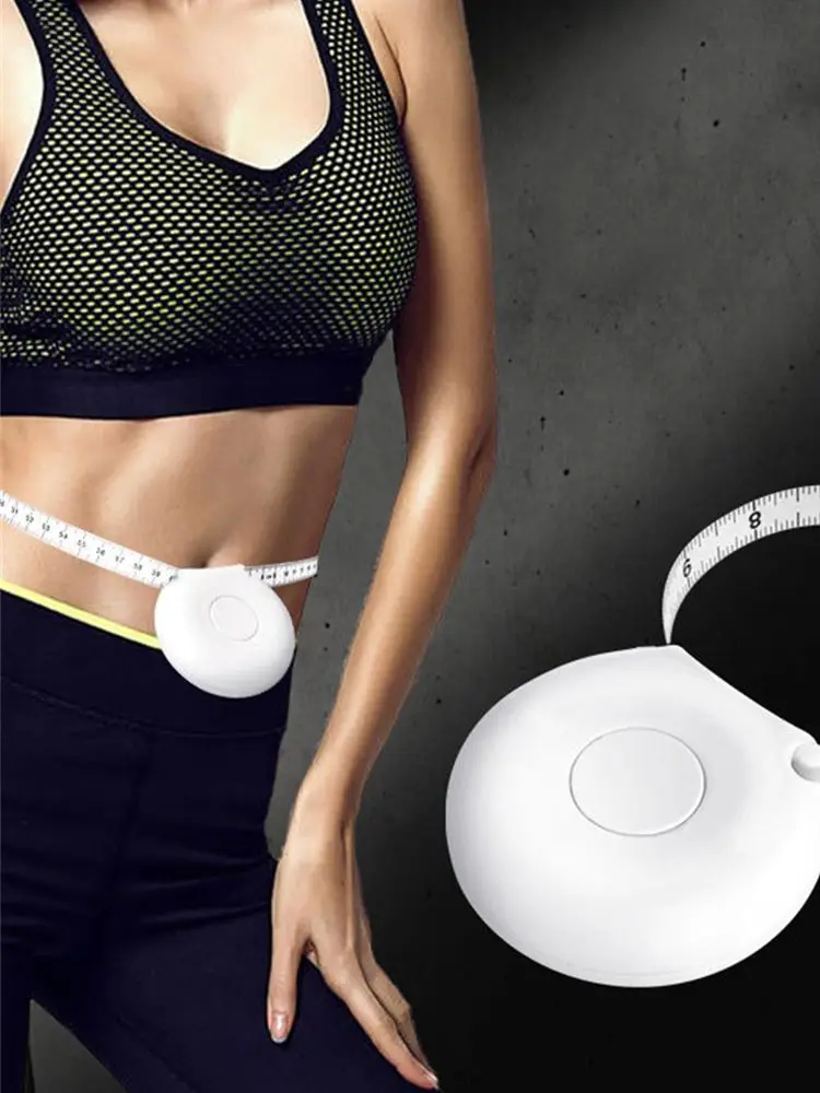 Measuring Tape 200cm/80 Inch Noise Elimination Body Waist Chest Measurement Retractable Measuring Ruler Fitness Ruler
