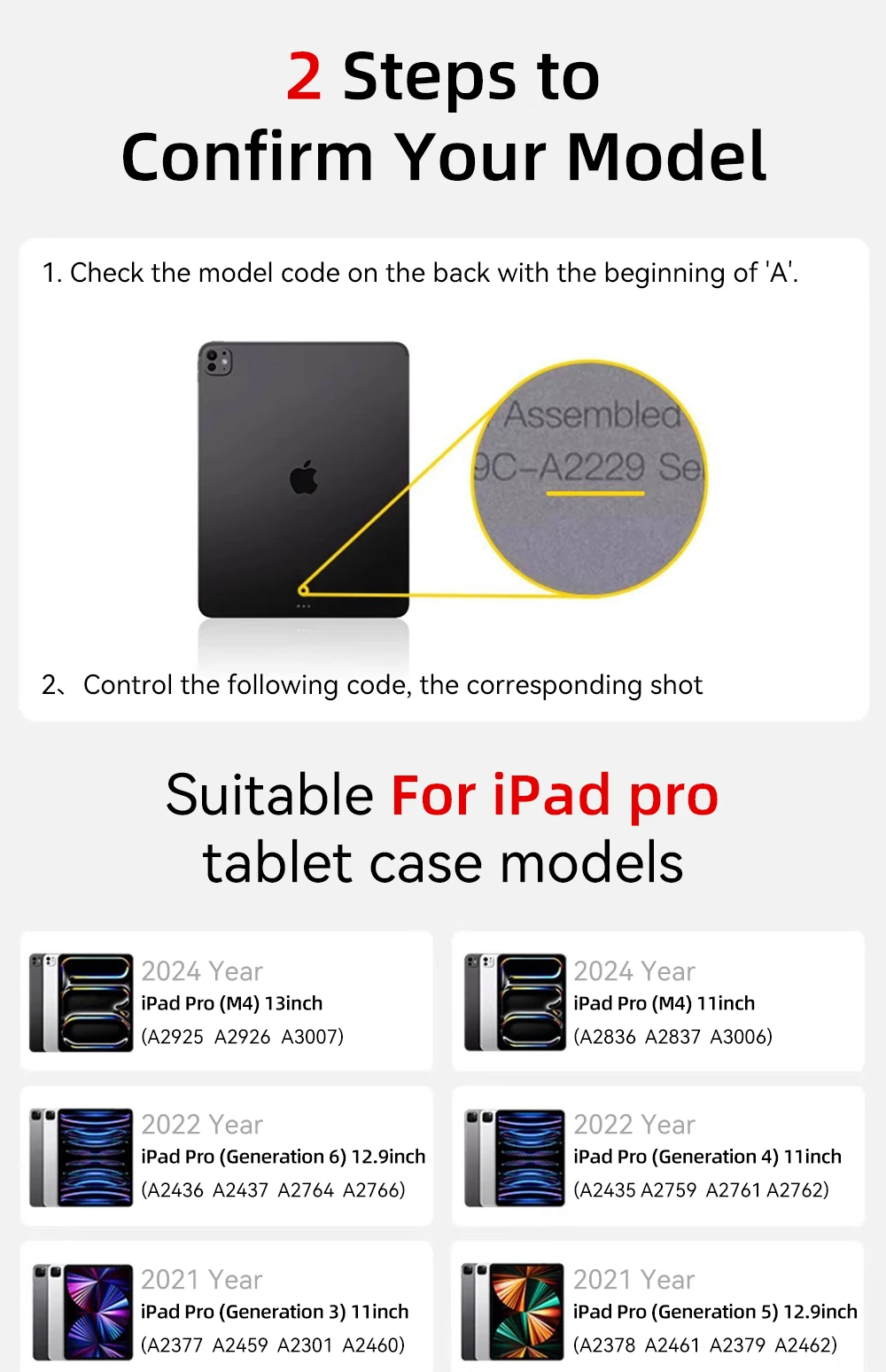 For 2025 Tablet Case iPad Air 11 in M2 M3 Pro 13/11 M4 Cover for iPad 10th 11th(A16) 10.9 Air 4/5 7/8/9th 10.2 9.7 Mini 6 7 Case