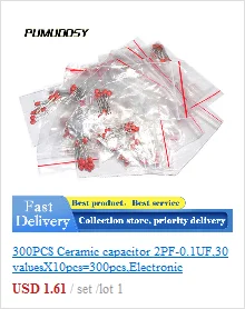 10PC X2 safety capacitor 275VAC 0.1uf 0.001uf 0.0022uf 0.0047uf 0.01uf 0.033uf 0.022uf 0.047uf 0.068uf 0.1uf 0.15uf 1uf 0.68UF