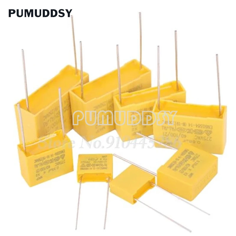 10PC X2 safety capacitor 275VAC 0.1uf 0.001uf 0.0022uf 0.0047uf 0.01uf 0.033uf 0.022uf 0.047uf 0.068uf 0.1uf 0.15uf 1uf 0.68UF