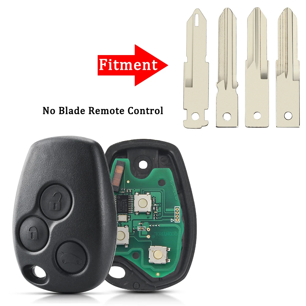 KEYYOU Remote Key 2 Buttons For Renault Duster Modus Clio 3 Twingo DACIA Logan Sandero Kangoo 433MHz PCF7946/PCF7947/pcf7952E