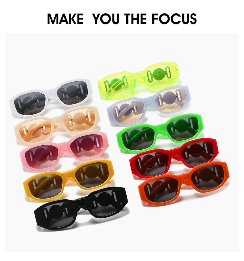 Vintage Polygon Sunglasses Woman Fashion Brand Small Frame Sun Glasses Female Personality Candy Colors Retro Designer Shades