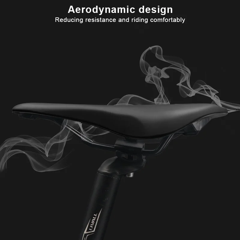 Bicycle Saddle Breathable Hollow Design PU Leather Soft Comfortable Seat MTB Mountain Road Bike One-Piece Cushion Cycling Parts