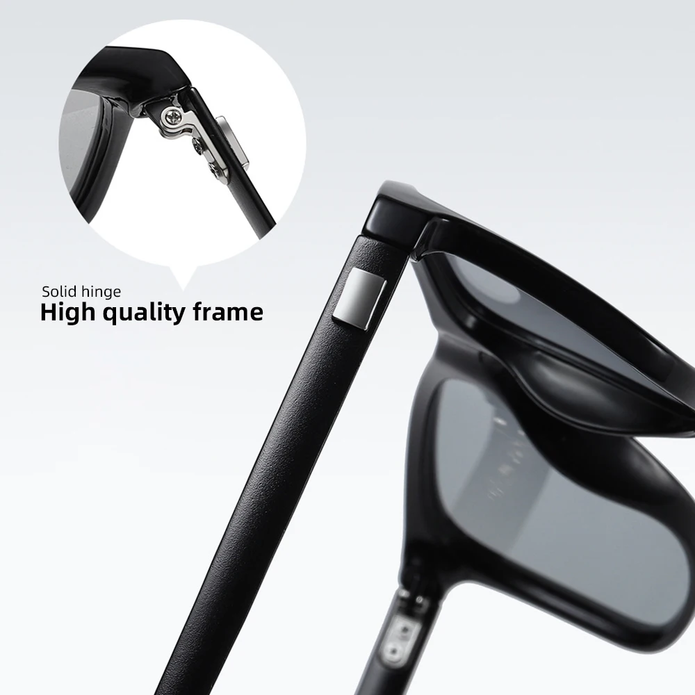 Classic Fishing Sunglasses Men Polarized Metal Square Frame UV400 Photochromic Goggles Women Driving Discoloration Eyewear