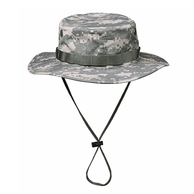 Camouflage Tactical Boonie Hats Camping Climbing Bucket Sniper Hat Men Outdoor Fishing Hiking Cap Sun Protective Boonie Caps