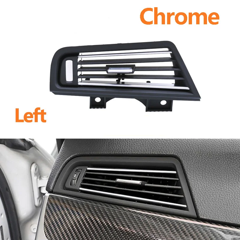 LHD RHD Front Central Left Right Rear AC Conditioner Chromed Air Vent Grille Outlet Panel For BMW 5 Series F10 F11 2010-2017