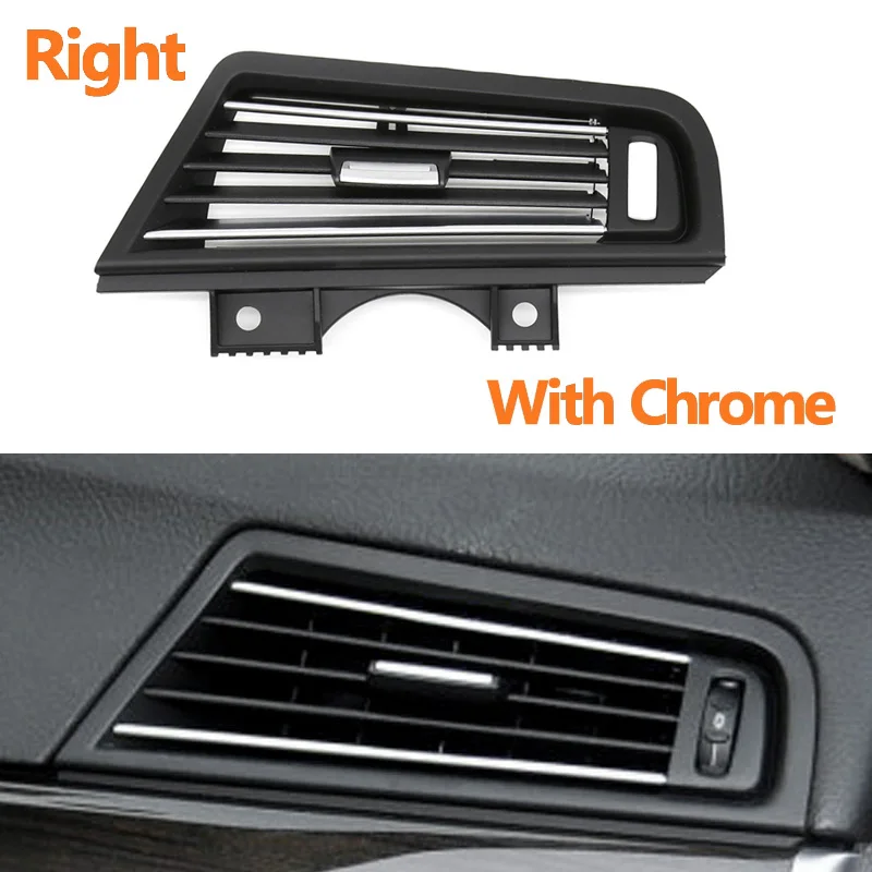 LHD RHD Front Central Left Right Rear AC Conditioner Chromed Air Vent Grille Outlet Panel For BMW 5 Series F10 F11 2010-2017