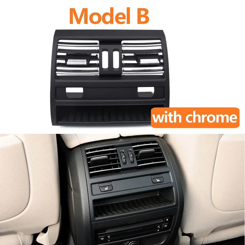 LHD RHD Front Central Left Right Rear AC Conditioner Chromed Air Vent Grille Outlet Panel For BMW 5 Series F10 F11 2010-2017