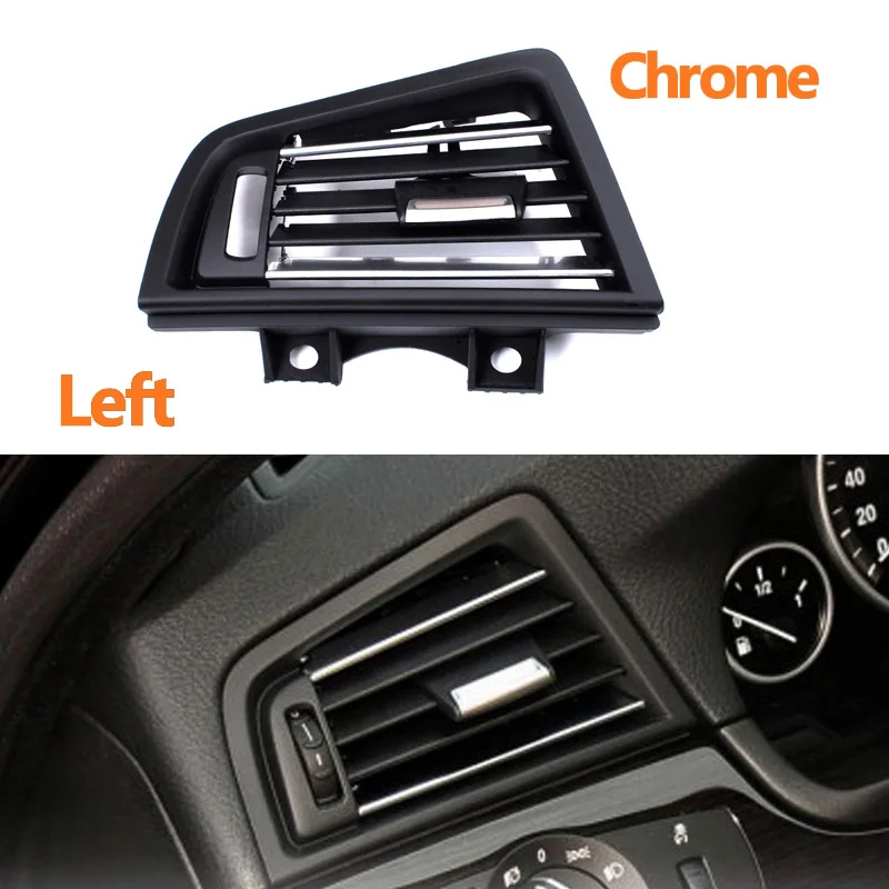 LHD RHD Front Central Left Right Rear AC Conditioner Chromed Air Vent Grille Outlet Panel For BMW 5 Series F10 F11 2010-2017