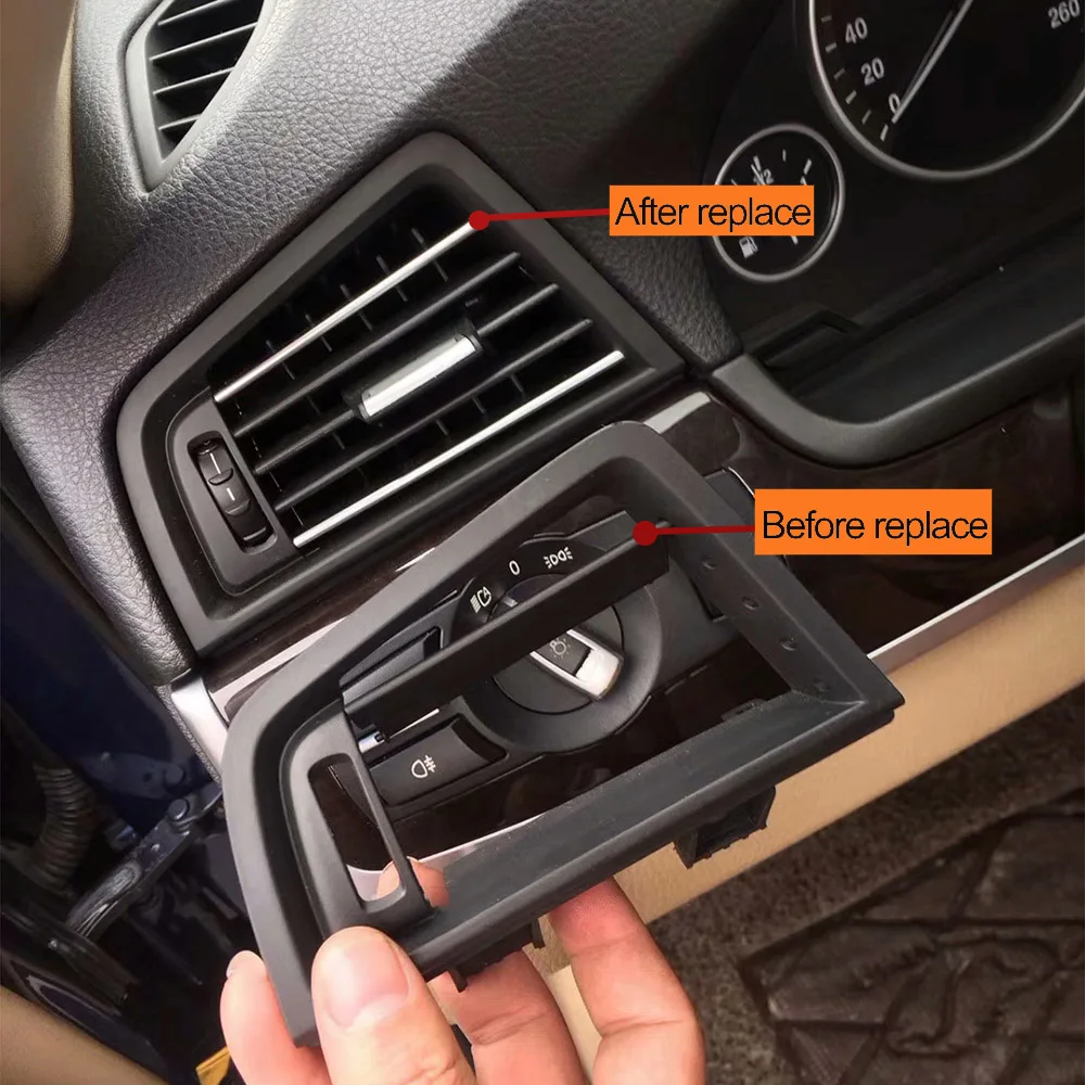 LHD RHD Front Central Left Right Rear AC Conditioner Chromed Air Vent Grille Outlet Panel For BMW 5 Series F10 F11 2010-2017