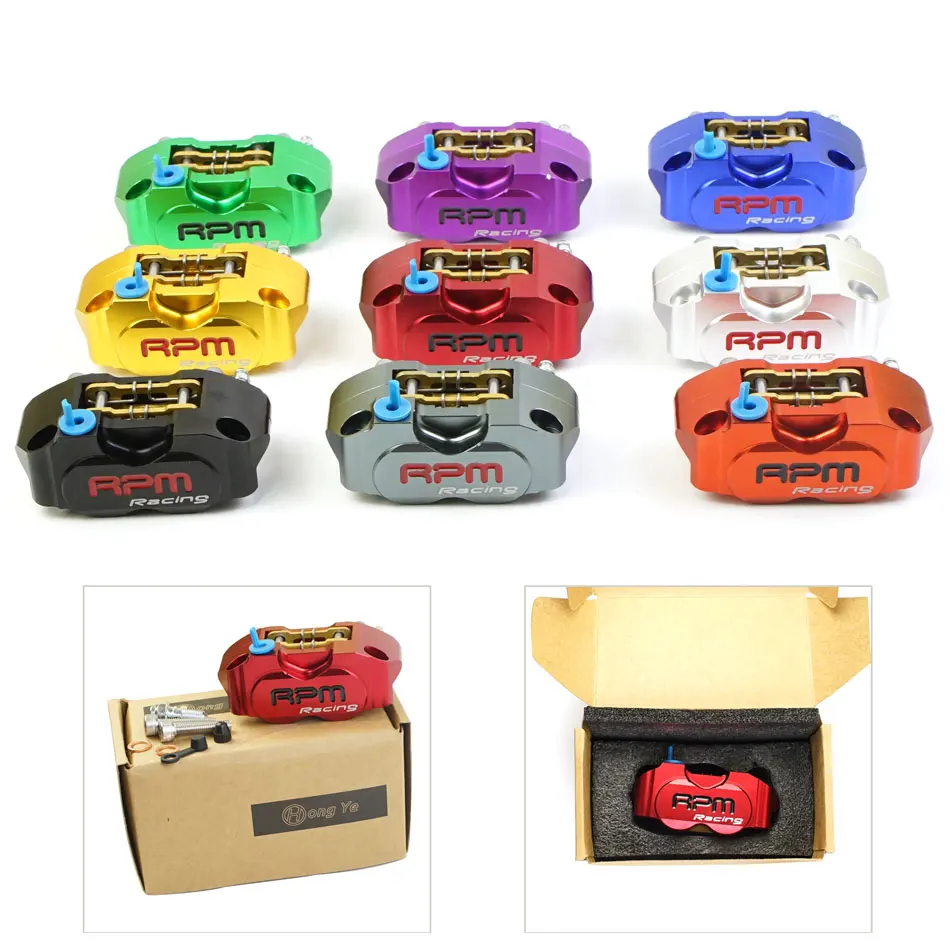 RPM Motorcycle Brake Caliper 4 Piston for Yamaha Aerox Nitro RSZ JOG BWS Zuma Dirt Bike GROM 200mm / 220mm Disc Brake Caliper