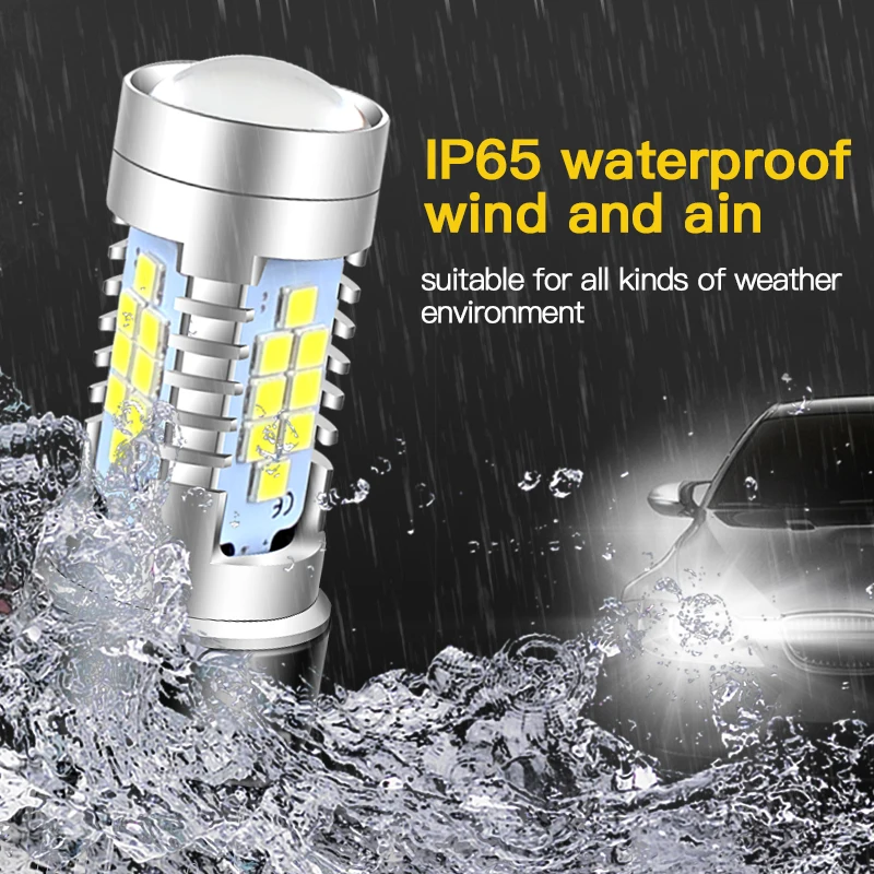 2pcs LED Daytime Running Light DRL Bulb Canbus W21/5W 7443 T20 For VW Up e-UP Caddy MK4 Touareg 7P Beetle Skoda Citigo Seat Mii
