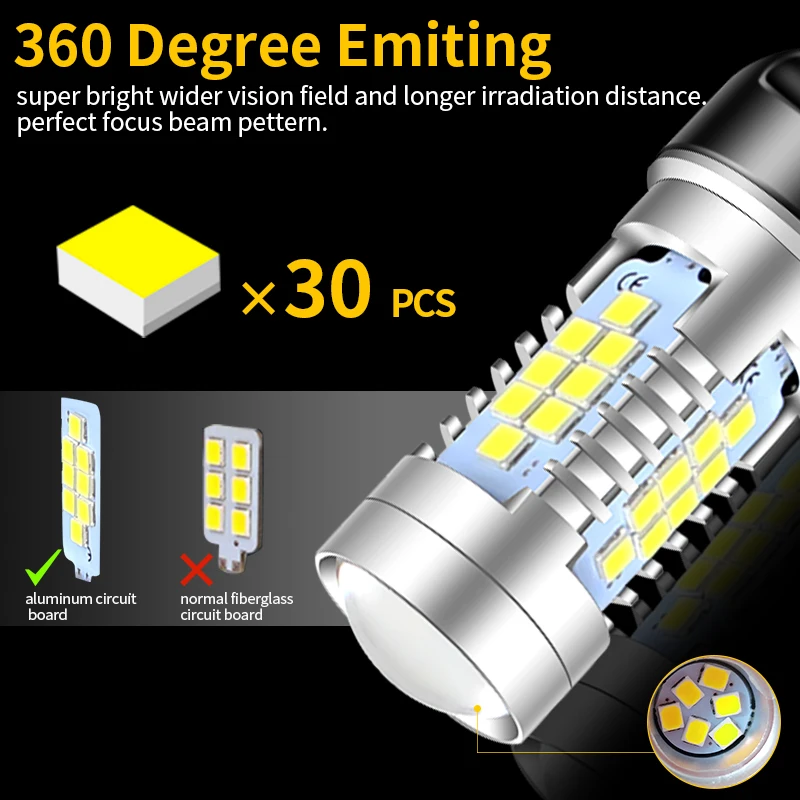 2pcs LED Daytime Running Light DRL Bulb Canbus W21/5W 7443 T20 For VW Up e-UP Caddy MK4 Touareg 7P Beetle Skoda Citigo Seat Mii